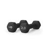 Wecare Fitness Neoprene Coated 2 Lbs Dumbbells for Non-Slip Grip, Set of Two, Black, 2PK WC-2P-2LB-BK
